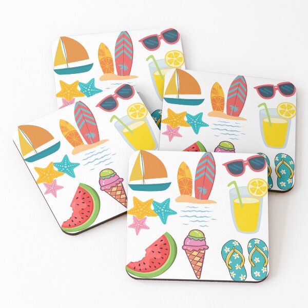 Item preview, Summer Beach Clipart Bundle | Cute Tropical Vacation PNG | Surfboards, Sailboat, Watermelon, Ice Cream & Flip Flops designed and sold by Noble-Piece.
