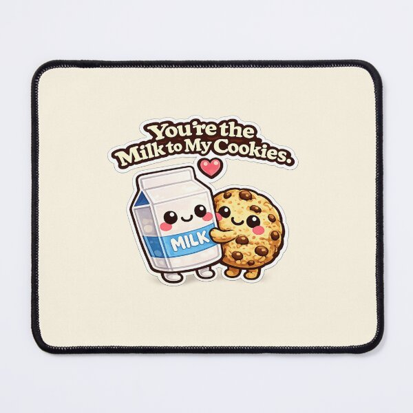 Item preview, You're the Milk to My Cookies – Cute Kawaii Cookie & Milk Hug Sticker designed and sold by jonkiwi.