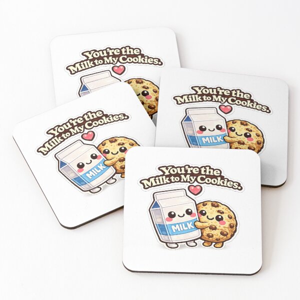 Item preview, You're the Milk to My Cookies – Cute Kawaii Cookie & Milk Hug Sticker designed and sold by jonkiwi.