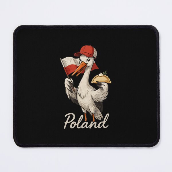 Item preview, Poland Stork Bird Polish Flag Pierogi Dumpling Mascot designed and sold by Enea Kelo.