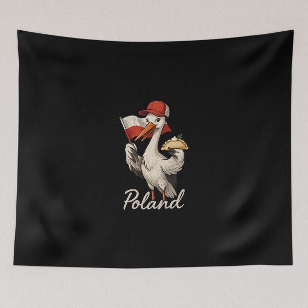 Item preview, Poland Stork Bird Polish Flag Pierogi Dumpling Mascot designed and sold by Enea Kelo.