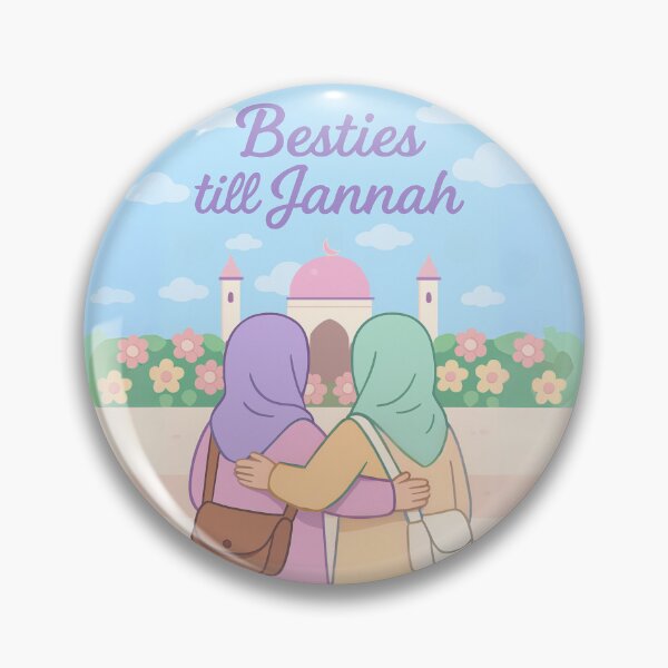 Item preview, Besties Till Jannah ( pastel ) - Muslim Friendship Art Design designed and sold by D-Islamic.