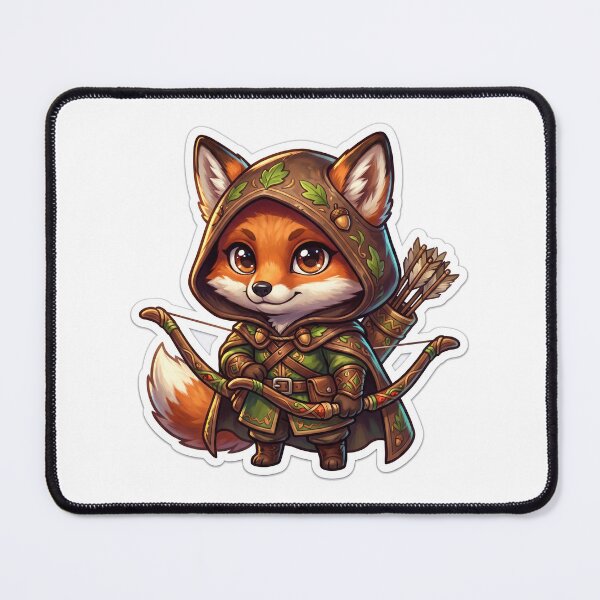 Item preview, Fox Ranger Archer Cute Fantasy Forest Illustration designed and sold by DreamPuzzles.