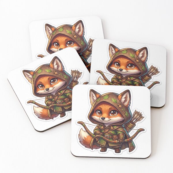 Item preview, Fox Ranger Archer Cute Fantasy Forest Illustration designed and sold by DreamPuzzles.