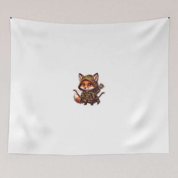 Item preview, Fox Ranger Archer Cute Fantasy Forest Illustration designed and sold by DreamPuzzles.
