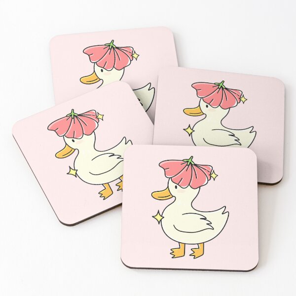 Item preview, Duck With Flower Hat designed and sold by ErinsMiniShop.