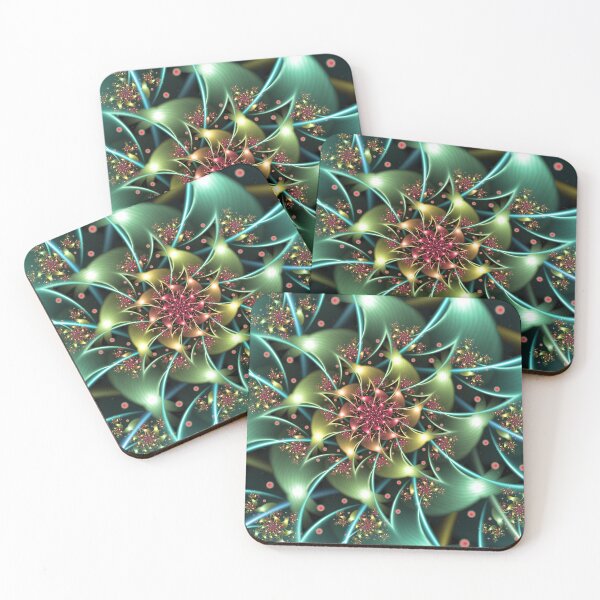 Item preview, Fractal Flower Floral Spiral Abstract Pattern designed and sold by pinkal.