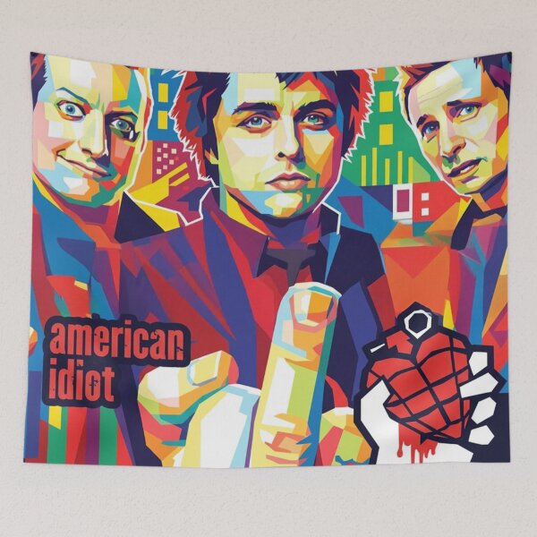 Item preview, Green Day Original Custom Vintage Music Unique American Idiot Poster Wall Art designed and sold by Cool Robot Bro..