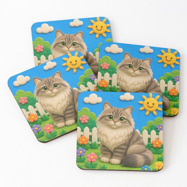 Item preview, Siberian cat - clay designed and sold by AcornAndPebble.