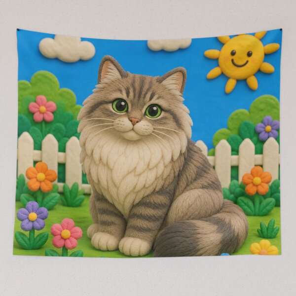 Item preview, Siberian cat - clay designed and sold by AcornAndPebble.