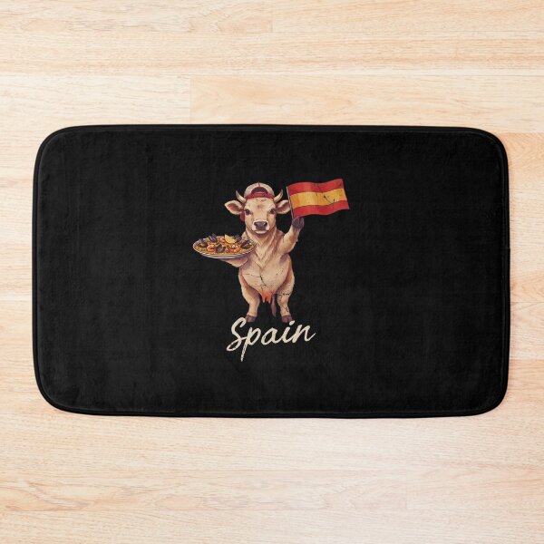 Item preview, Spain Cow Spanish Flag Seafood Paella Skillet Mascot designed and sold by Enea Kelo.