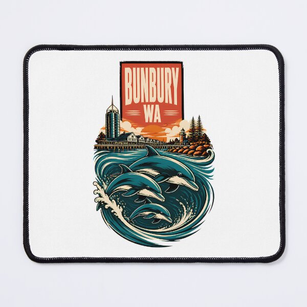 Item preview, Bunbury Western Australia Vintage Travel Poster designed and sold by TravelersGems.
