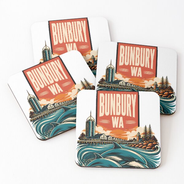 Item preview, Bunbury Western Australia Vintage Travel Poster designed and sold by TravelersGems.