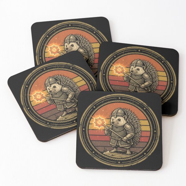 Item preview, Retro Cyber Knight Hedgehog Vintage Badge designed and sold by DuckOddity.
