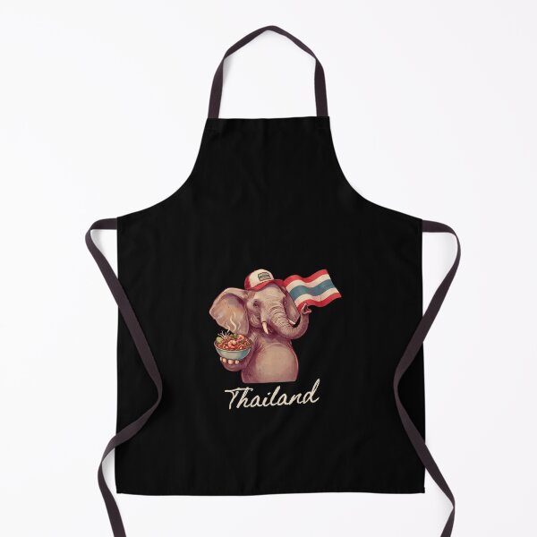 Item preview, Thailand Elephant Thai Flag Pad Thai Noodle Bowl Mascot designed and sold by Enea Kelo.