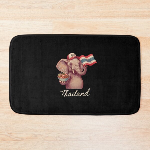 Item preview, Thailand Elephant Thai Flag Pad Thai Noodle Bowl Mascot designed and sold by Enea Kelo.