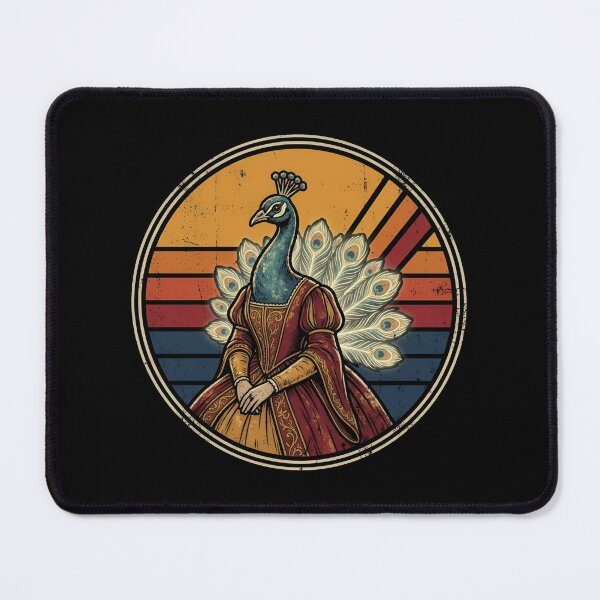 Item preview, Retro Fiber Optic Peacock Queen Vintage Badge designed and sold by DuckOddity.