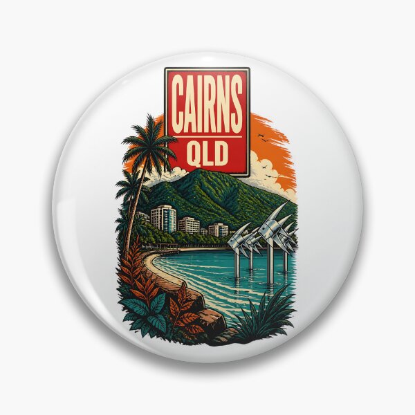 Item preview, Cairns Queensland Australia Vintage Travel Poster designed and sold by TravelersGems.