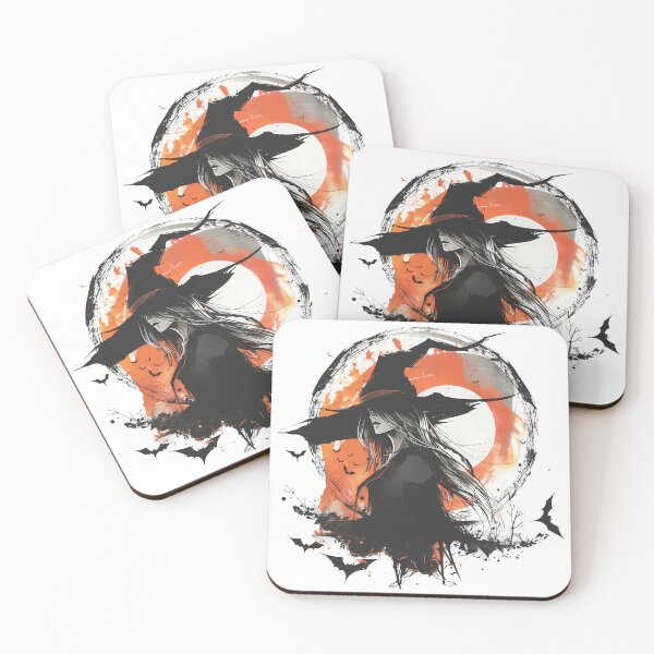 Item preview, Halloween Witch Illustration with Hat and Moon  designed and sold by Chris Art Printing.
