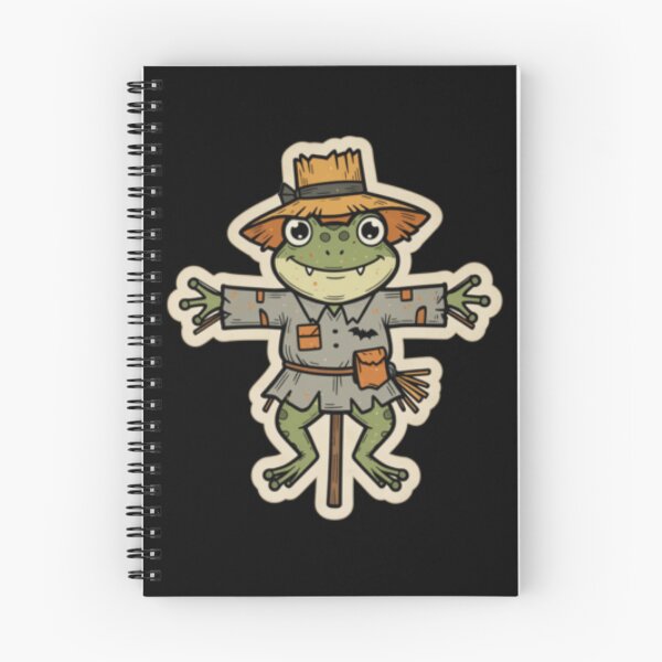 Item preview, Kawaii ScareCrow Frog Illustration | Cute & Spooky Halloween Sticker designed and sold by TheArtsyUniverse.