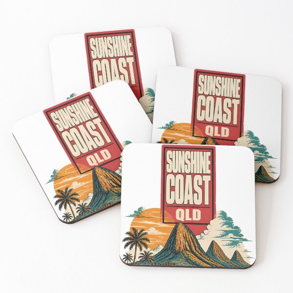 Item preview, Sunshine Coast Queensland Australia Vintage Travel Poster designed and sold by TravelersGems.