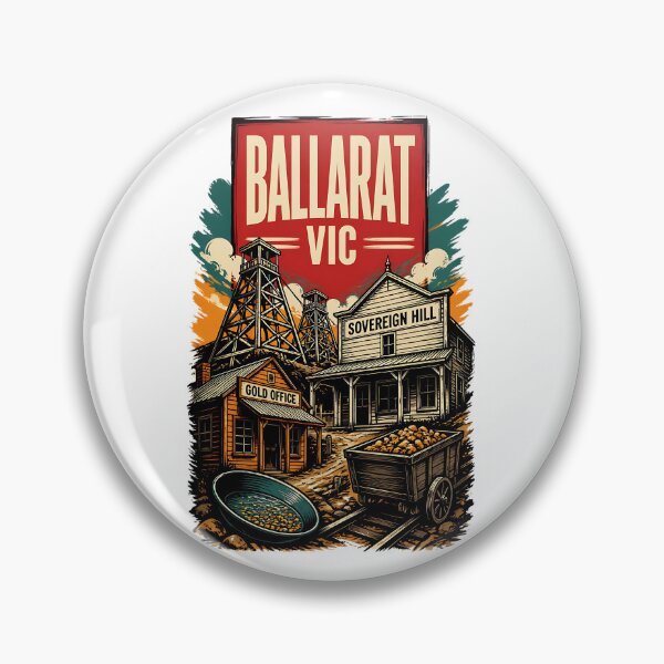 Item preview, Ballarat Victoria Australia Vintage Travel Poster designed and sold by TravelersGems.