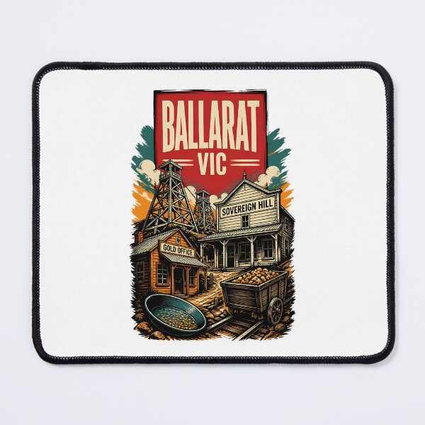 Item preview, Ballarat Victoria Australia Vintage Travel Poster designed and sold by TravelersGems.
