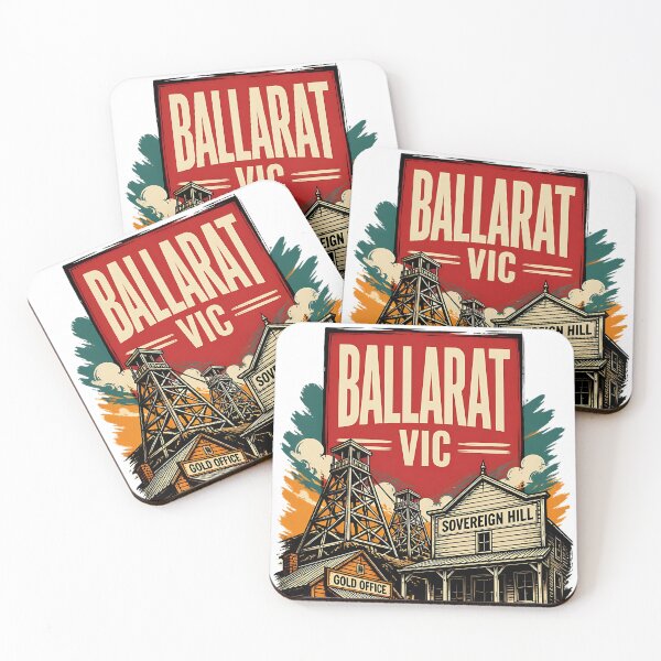 Item preview, Ballarat Victoria Australia Vintage Travel Poster designed and sold by TravelersGems.