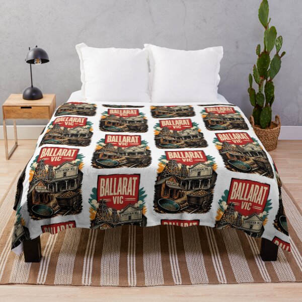 Item preview, Ballarat Victoria Australia Vintage Travel Poster designed and sold by TravelersGems.