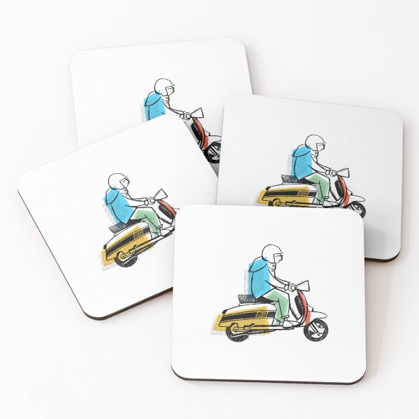 Item preview, Classic Scooter | Retro Scooter Riders | Scooterist, Abstract Retro Mod Inspired Art designed and sold by GWARTGB.