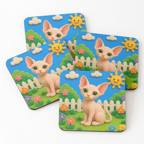 Item preview, Sphynx cat - clay designed and sold by AcornAndPebble.