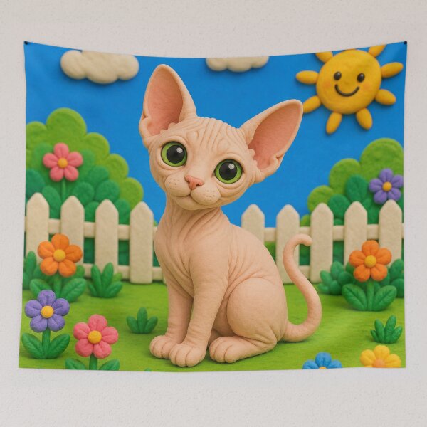 Item preview, Sphynx cat - clay designed and sold by AcornAndPebble.