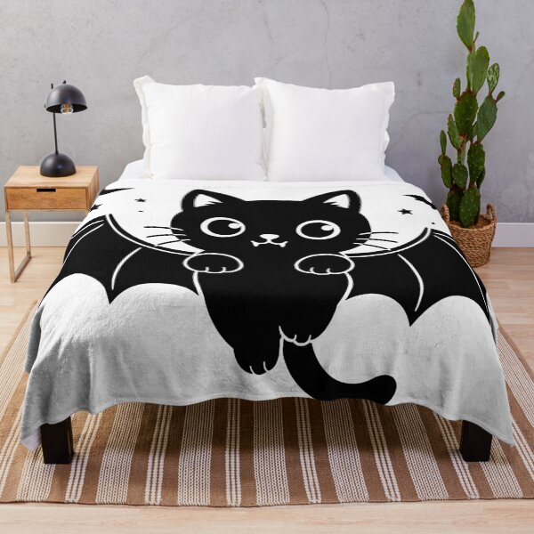Item preview, Bat Black Cat Sticker | Cute Halloween Bat Cat | Minimalist Spooky Design designed and sold by Sunday.Supply.