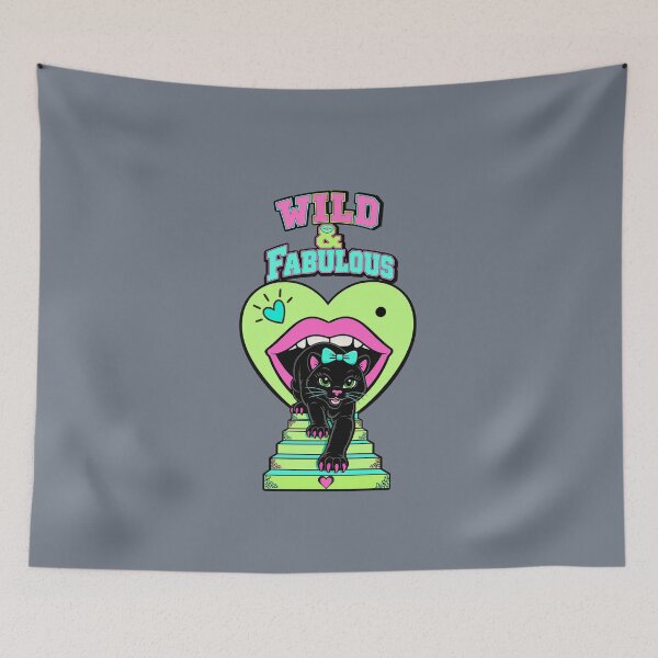 Item preview, Wild & Fabulous – Cute Black Panther Neon Heart | Retro Pop Art T-Shirt designed and sold by Aimetoi.