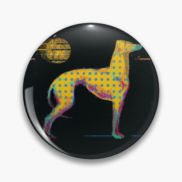 Artikelvorschau, Neon Glitch Sighthound Nr. 4 | Zeitgenössische Pop-Art entworfen und verkauft von MikZviagin.