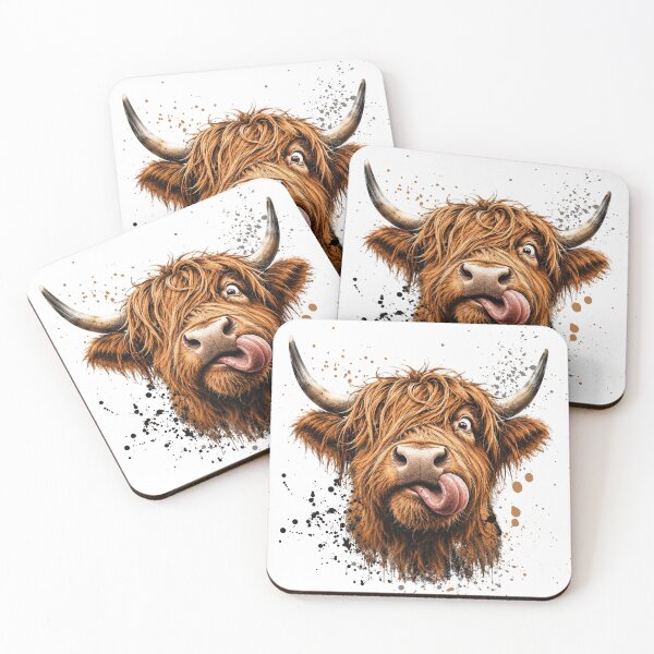 Item preview, Goofball Highland Cow designed and sold by Fat Mustache Designs.