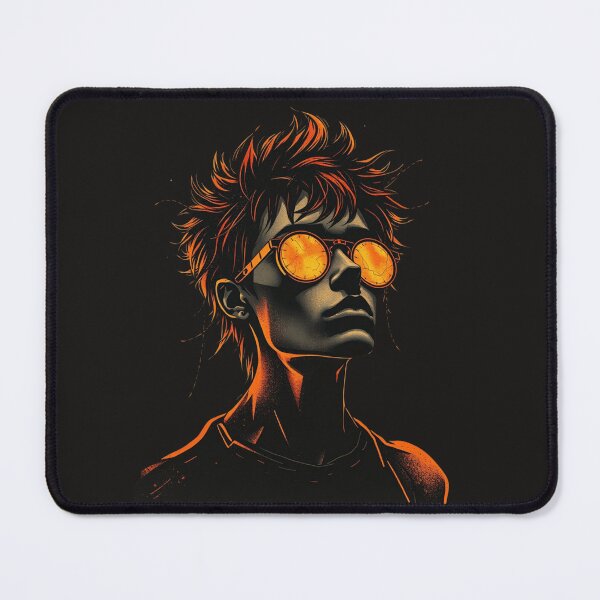 Item preview, Cyberpunk Steampunk Aviator Neon Boy Portrait designed and sold by ERODED SELF.