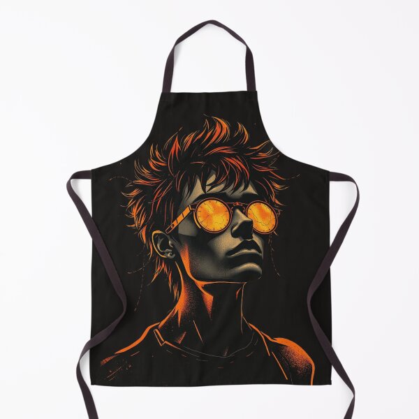 Item preview, Cyberpunk Steampunk Aviator Neon Boy Portrait designed and sold by ERODED SELF.