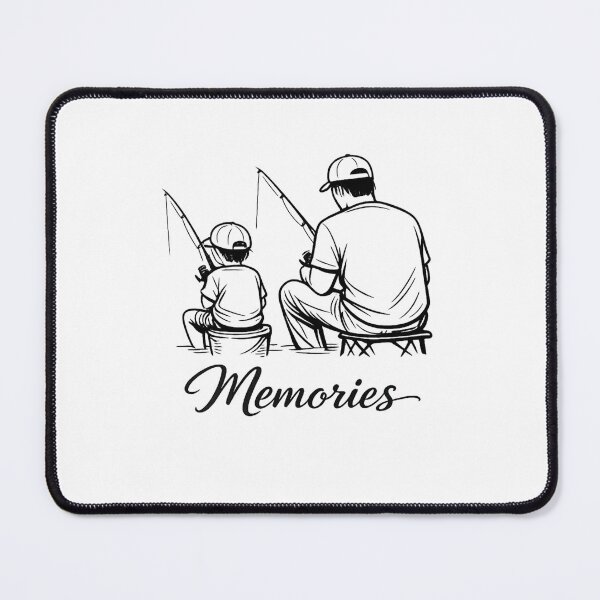 Item preview, Minimalist Father & Son Fishing Memories Line Art designed and sold by Tee Visions.