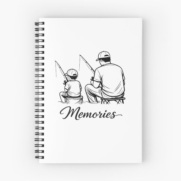 Item preview, Minimalist Father & Son Fishing Memories Line Art designed and sold by Tee Visions.