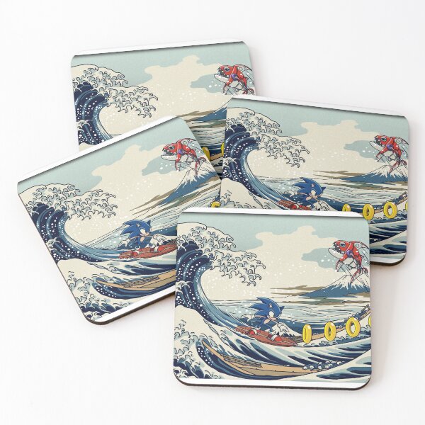 Item preview, Geek X Art - Sonic surfing the Great Wave off Kanagawa designed and sold by Magic-Ynk.