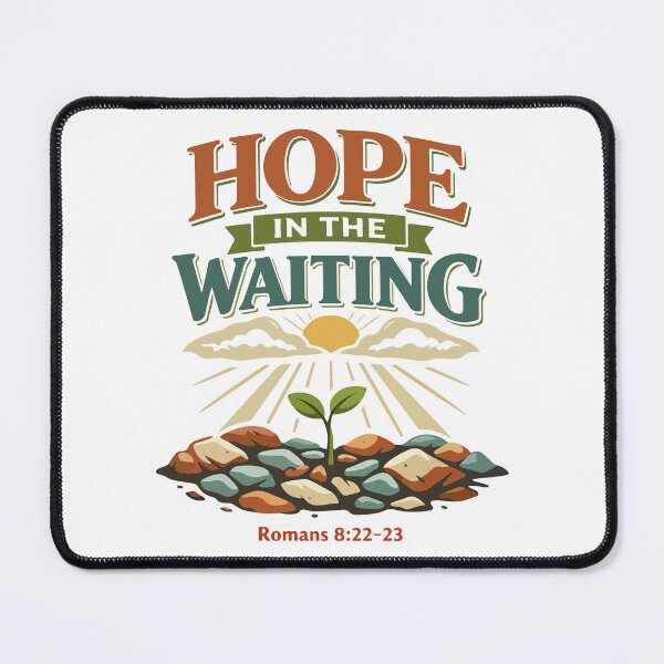 Item preview, Hope in the Waiting Christian Plant – Romans 8:22–23 Bible Verse designed and sold by stylishdzign.