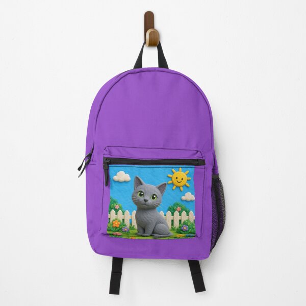 Item preview, Russian Blue cat - clay designed and sold by AcornAndPebble.