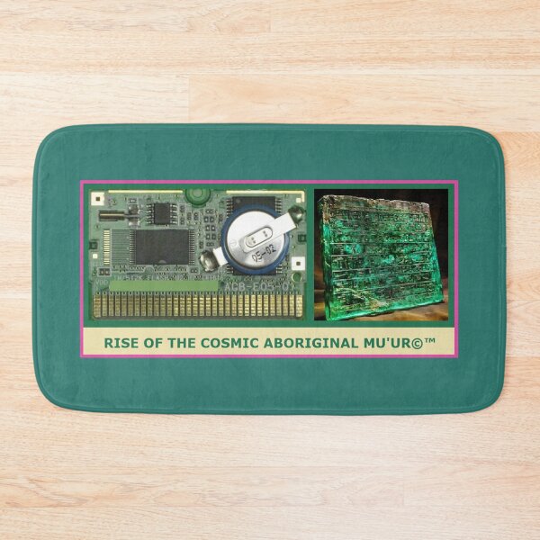 Item preview, Mu’ur (UM) Empire™ al-Benhadiel©™ design, Emerald Tablet Circuitry, green background designed and sold by HardyKnitDesign.