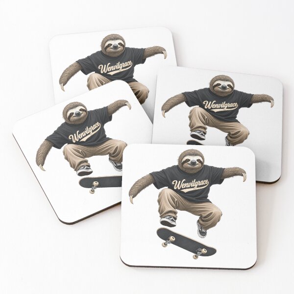 Item preview, Skateboarding Sloth Gift designed and sold by Wenvilgrace.