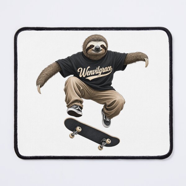 Item preview, Skateboarding Sloth Gift designed and sold by Wenvilgrace.