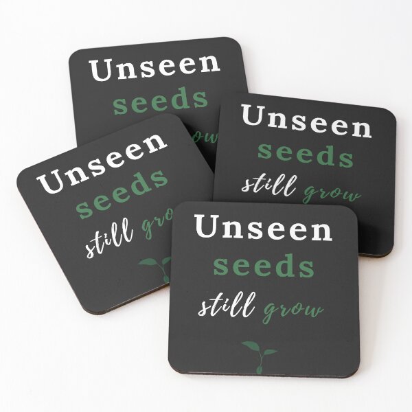 Item preview, Unseen Seeds Still Grow | Christian Faith Quote | Inspirational Typography | Botanical Scripture-Inspired Design designed and sold by QuietRootStudio.