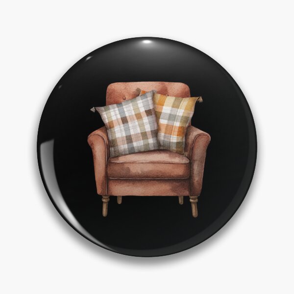 Item preview, Cozy Armchair with Plaid Cushions designed and sold by Hillonmary.