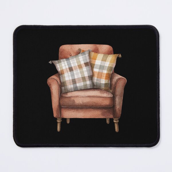 Item preview, Cozy Armchair with Plaid Cushions designed and sold by Hillonmary.