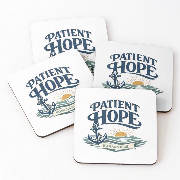 Item preview, Patient Hope Christian Anchor – Romans 8:25 Bible Verse  designed and sold by stylishdzign.